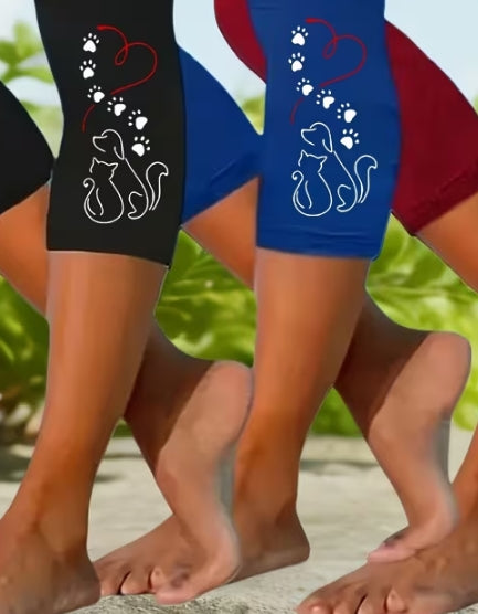 爱心七分裤打底裤